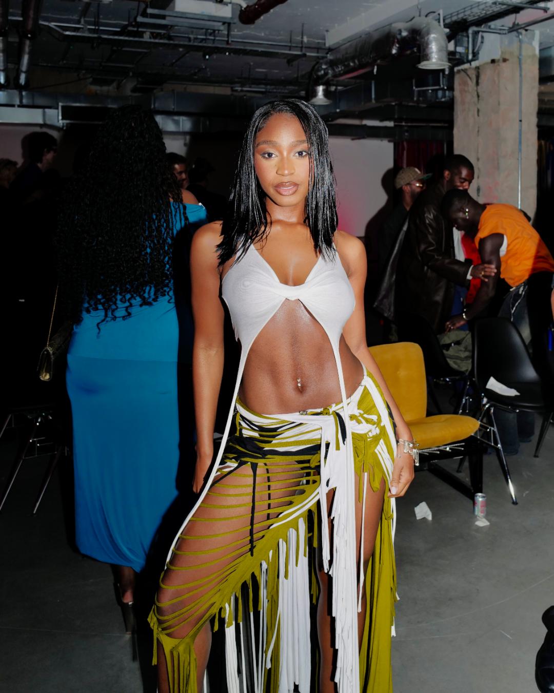 Island-core, distressed fabrics, and reconstructed Timbs at Jawara Alleyne