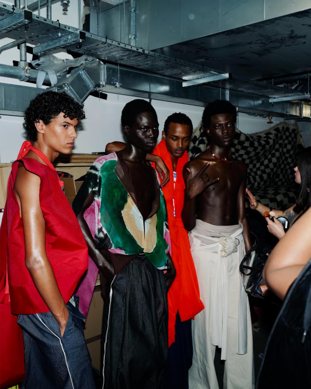Island-core, distressed fabrics, and reconstructed Timbs at Jawara Alleyne