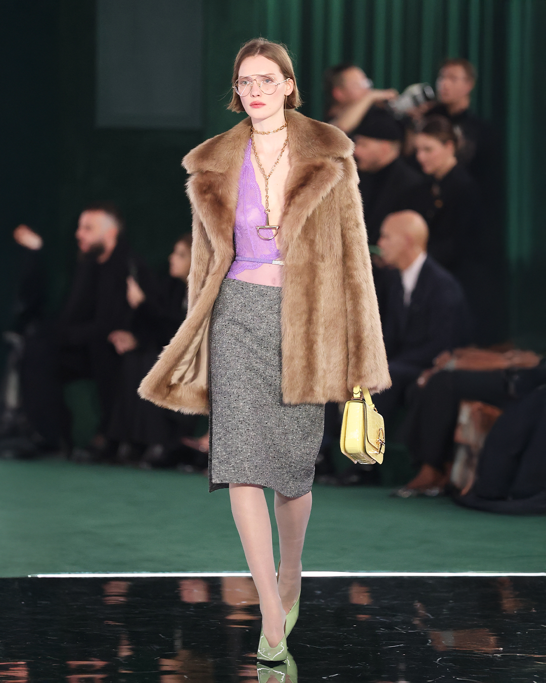 It was all about preppy glam at the Gucci FW25 show