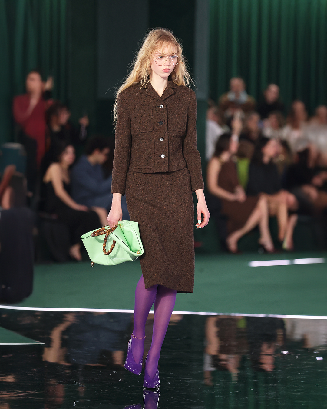 It was all about preppy glam at the Gucci FW25 show