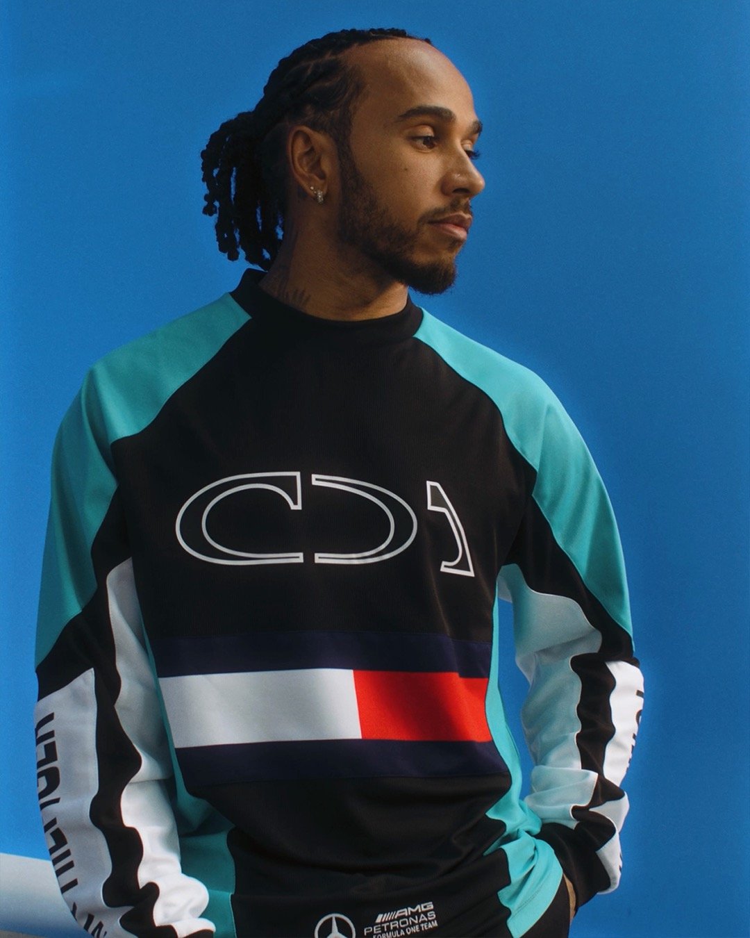 We linked up with Lewis Hamilton and George Russell to talk about the new Tommy Hilfiger x Mercedes-AMG F1 x Clarence Ruth collab