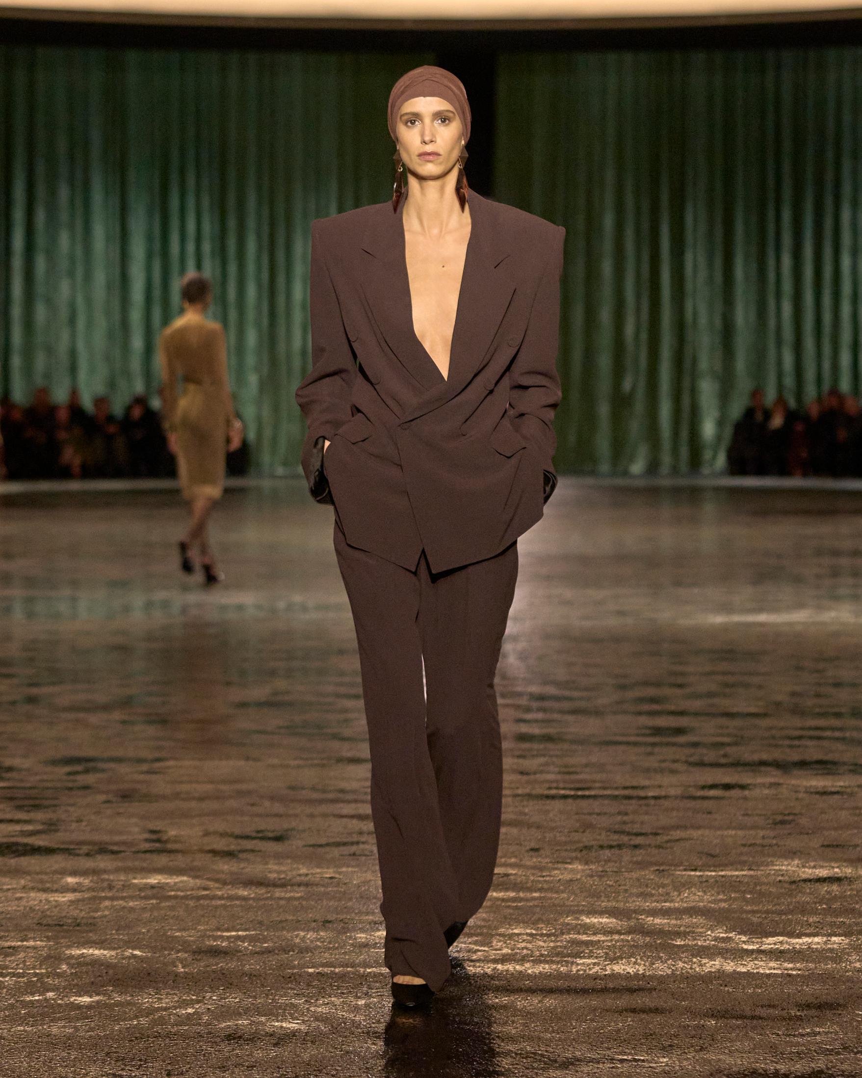 What do you get when you mix nudity with a Succession type beat? The Saint Laurent FW24 show