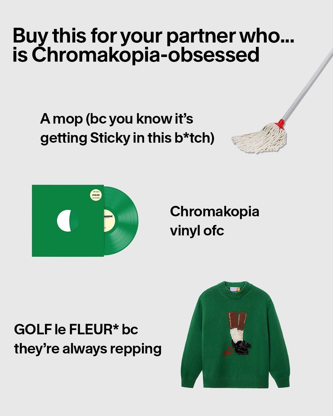 Xmas gifts to cop for your partner who...: a gift guide
