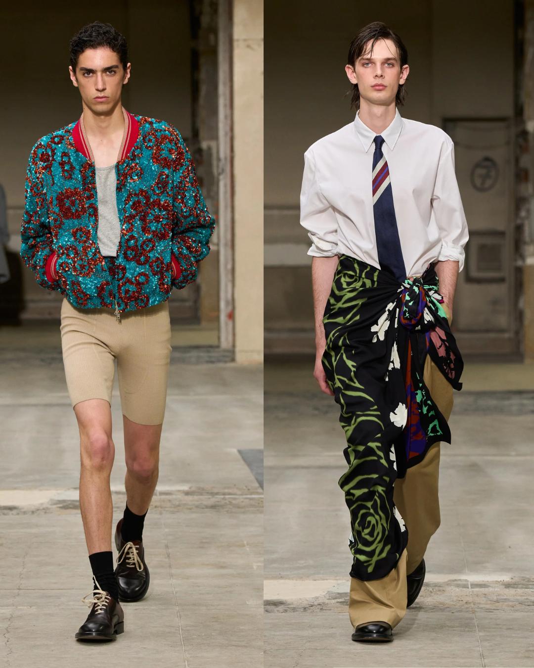 Dries Van Noten SS26 mixed opulence with casual