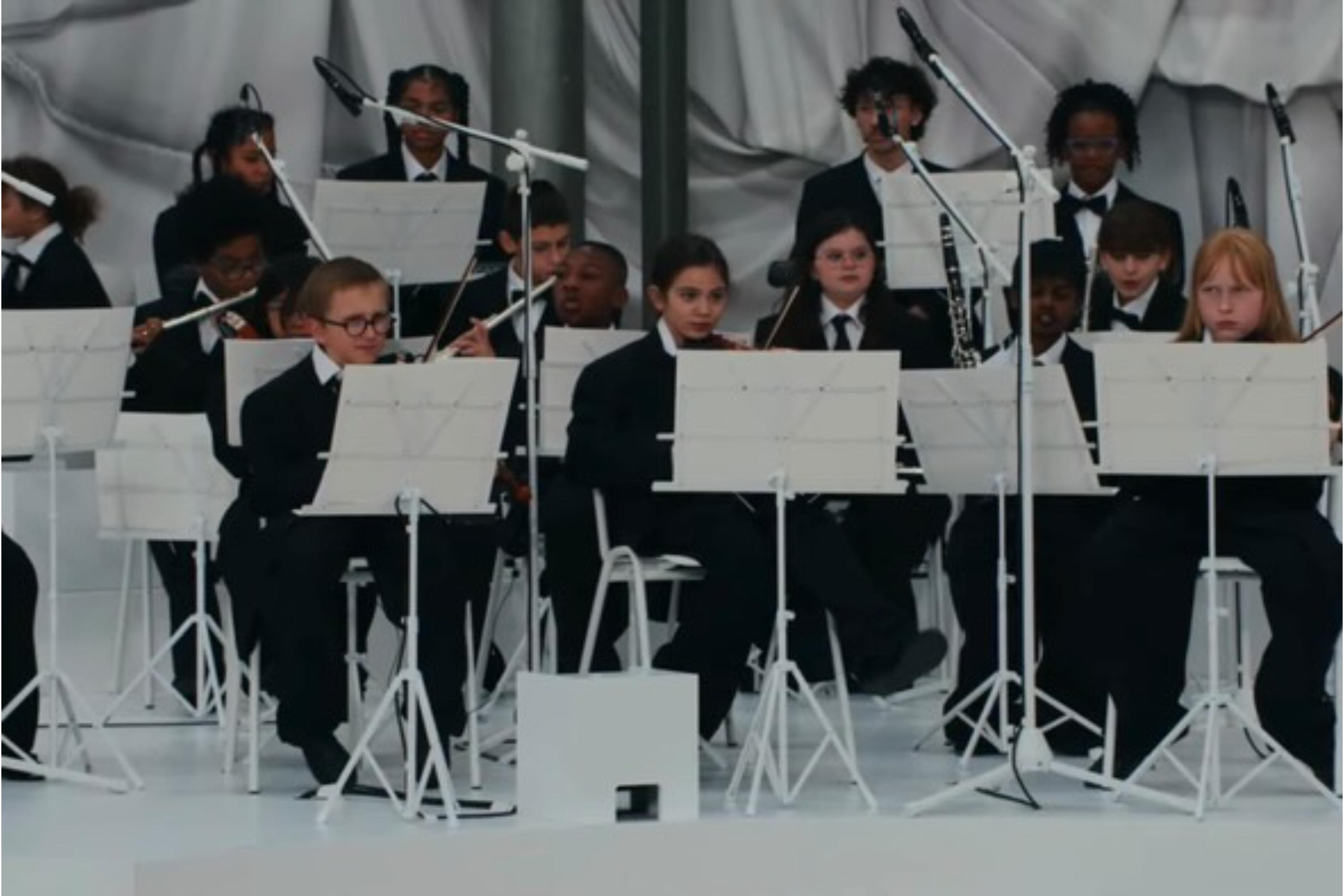 Glenn Martens got a kids orchestra to perform at the Maison Margiela SS26 show