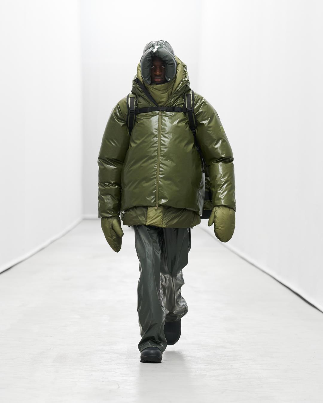 Rains threw a runway show at their new office