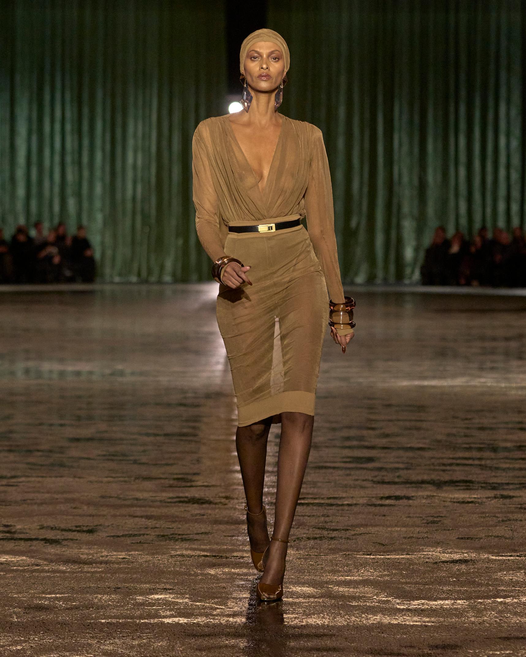 What do you get when you mix nudity with a Succession type beat? The Saint Laurent FW24 show