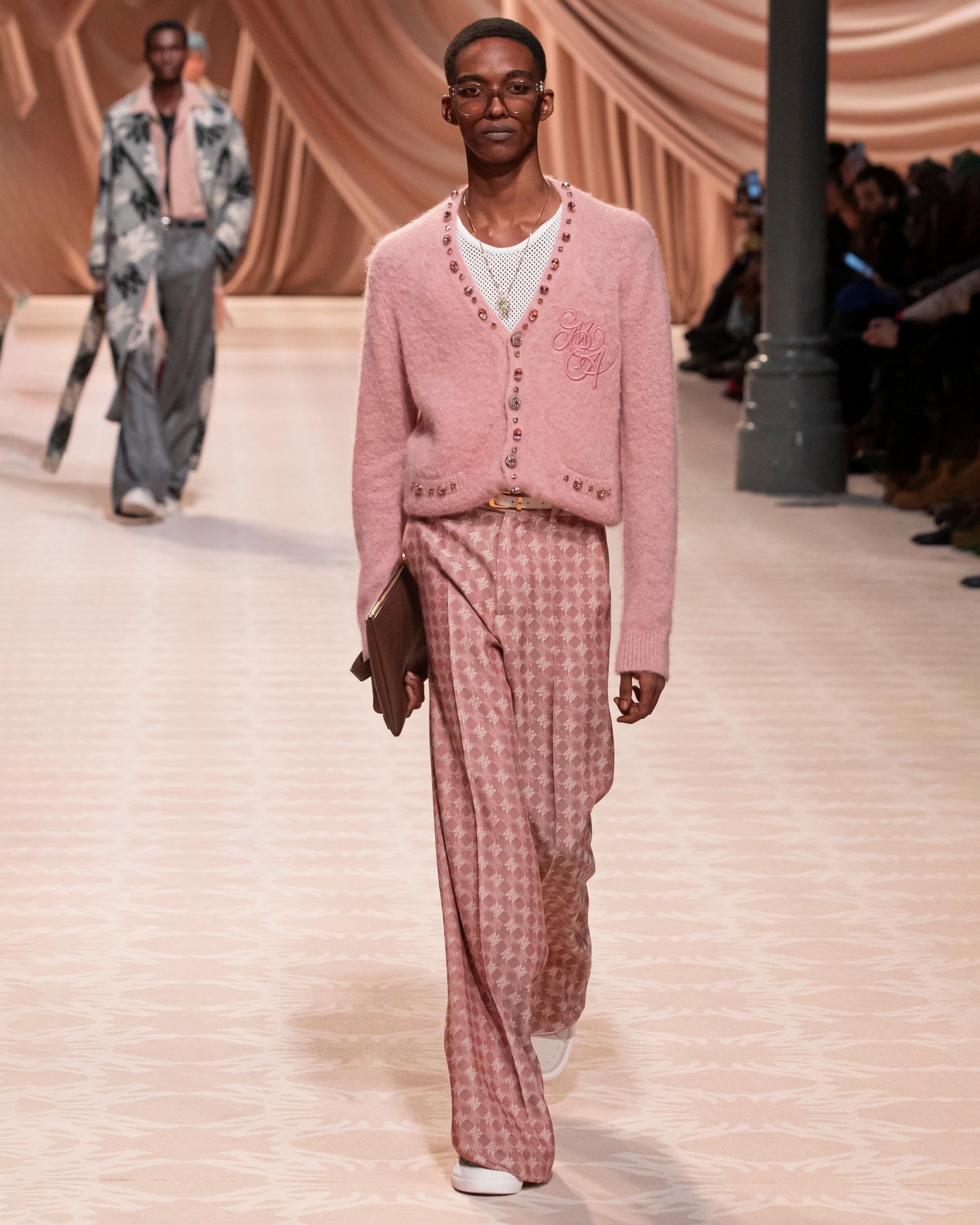 Tucked-in scarves and a whole lot of bling: key pieces from AMIRI’s Fall/Winter 2024 collection