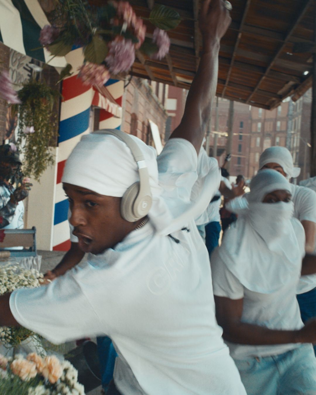 A$AP Rocky is on the run for baby diapers with Beats by Dre