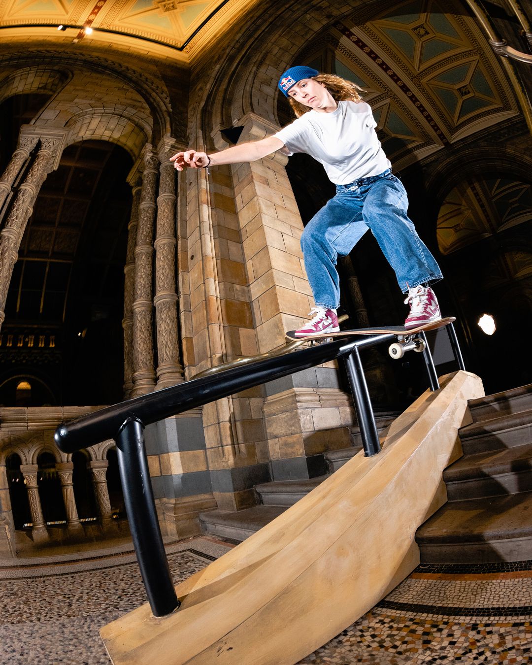 LORE BRUGGEMAN ON SKATING IN THE NATURAL HISTORY MUSEUM WITH RED BULL