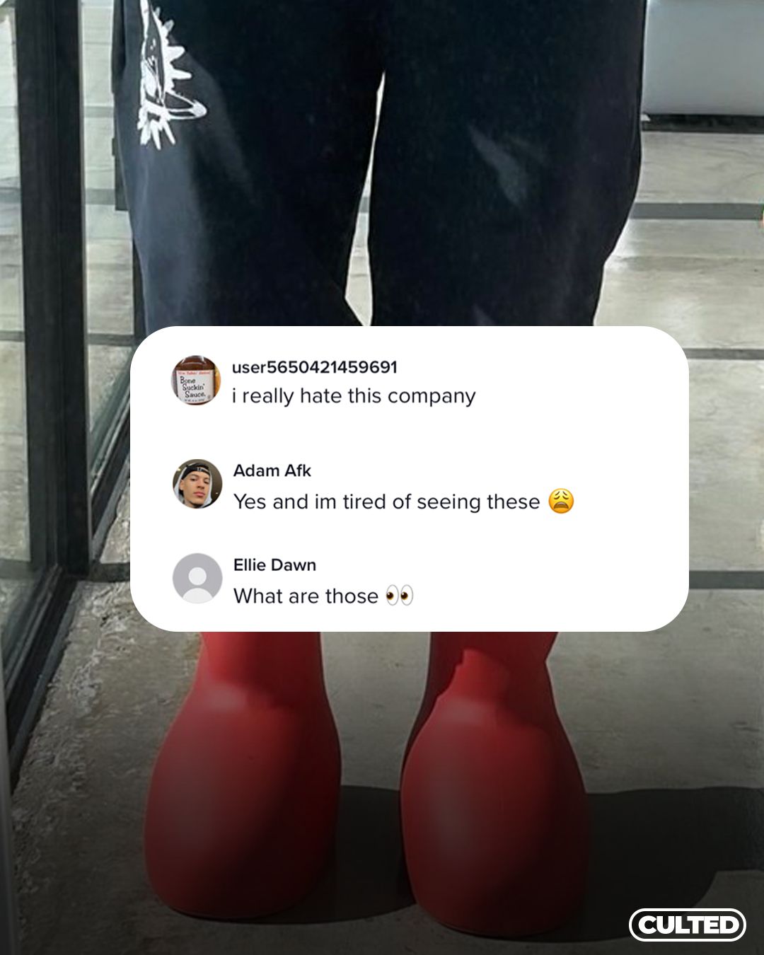 CULTED COMMUNITY TALKS: MSCHF’S POLARISING BIG RED BOOTS