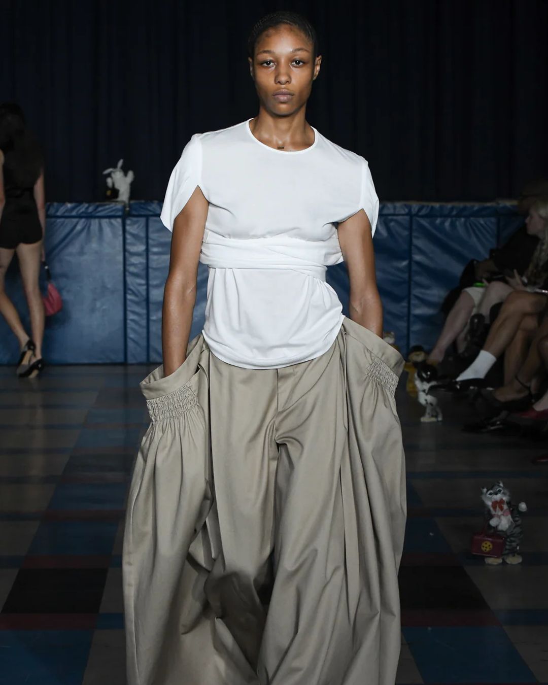 Gyrating plush toys and party-proof womenswear: PUPPETS AND PUPPETS SS24