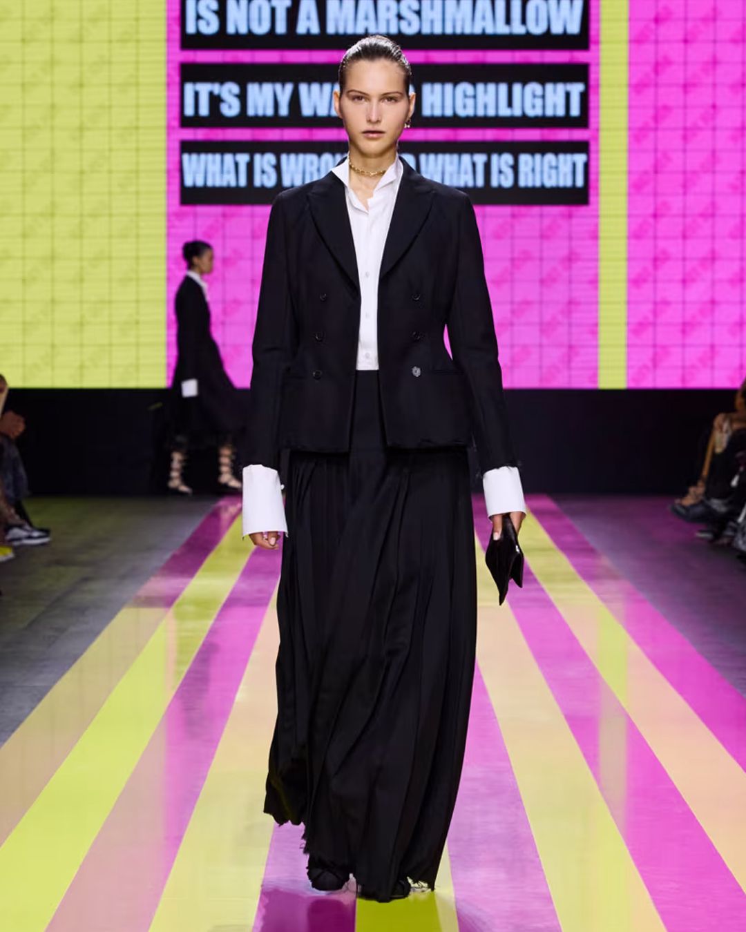 Maria Grazia Chiuri’s Dior turned the runway into a political rally for SS24