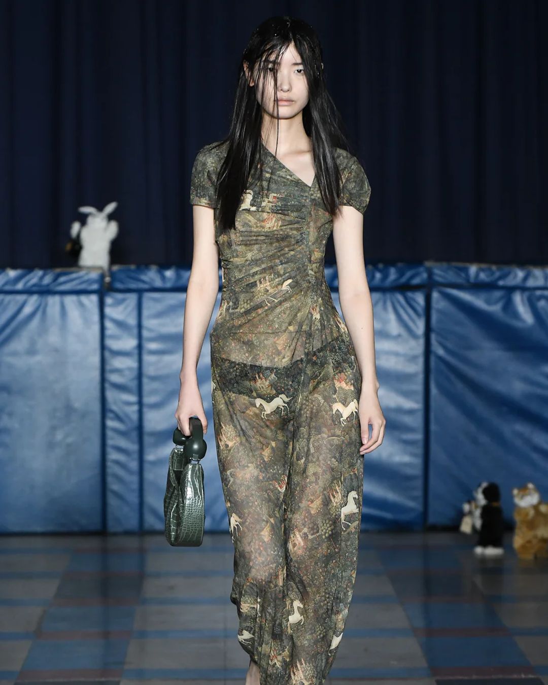 Gyrating plush toys and party-proof womenswear: PUPPETS AND PUPPETS SS24