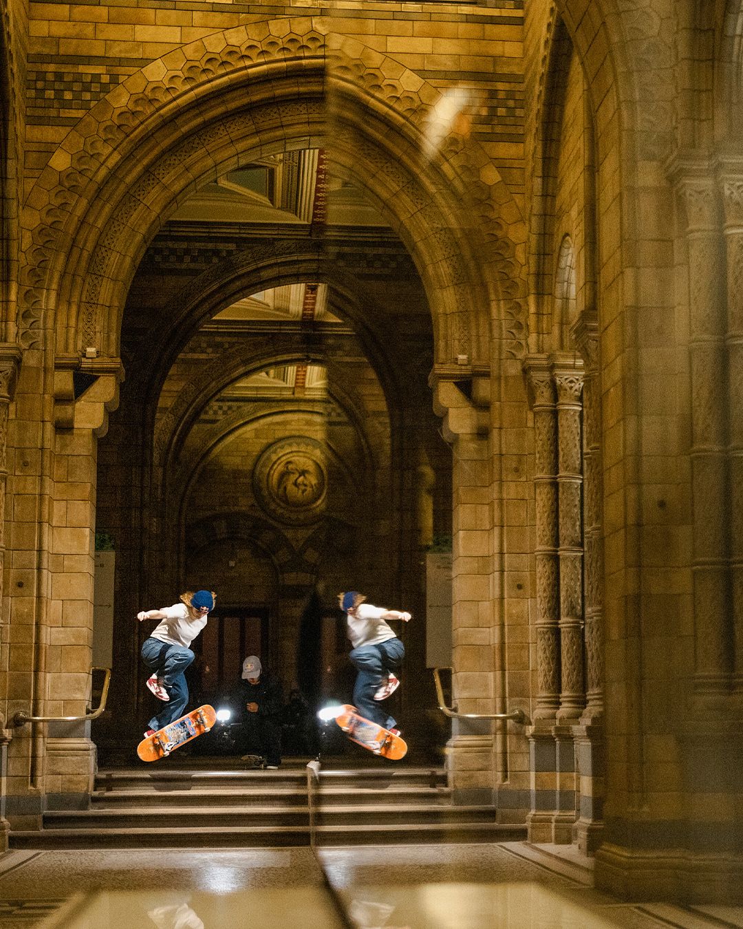LORE BRUGGEMAN ON SKATING IN THE NATURAL HISTORY MUSEUM WITH RED BULL