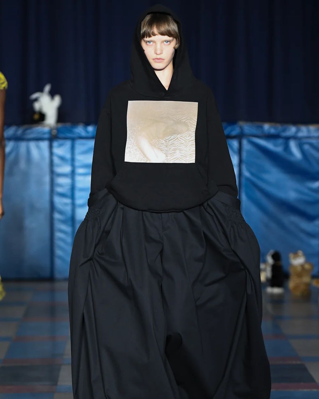 Gyrating plush toys and party-proof womenswear: PUPPETS AND PUPPETS SS24