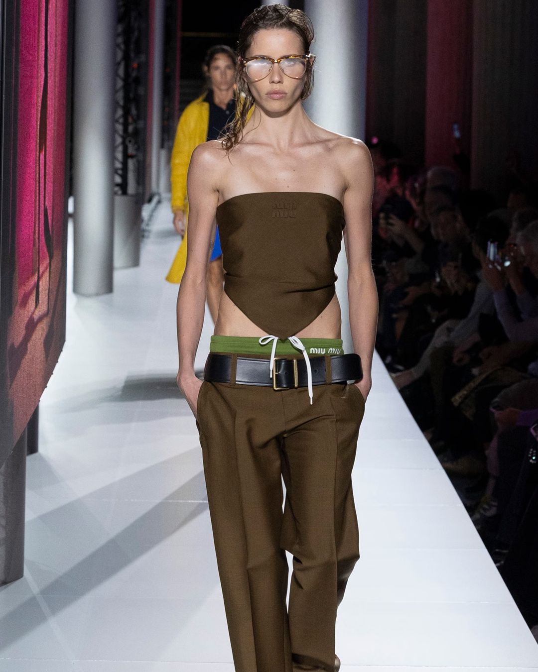Miu Miu clocked off work and got caught in the rain for SS24