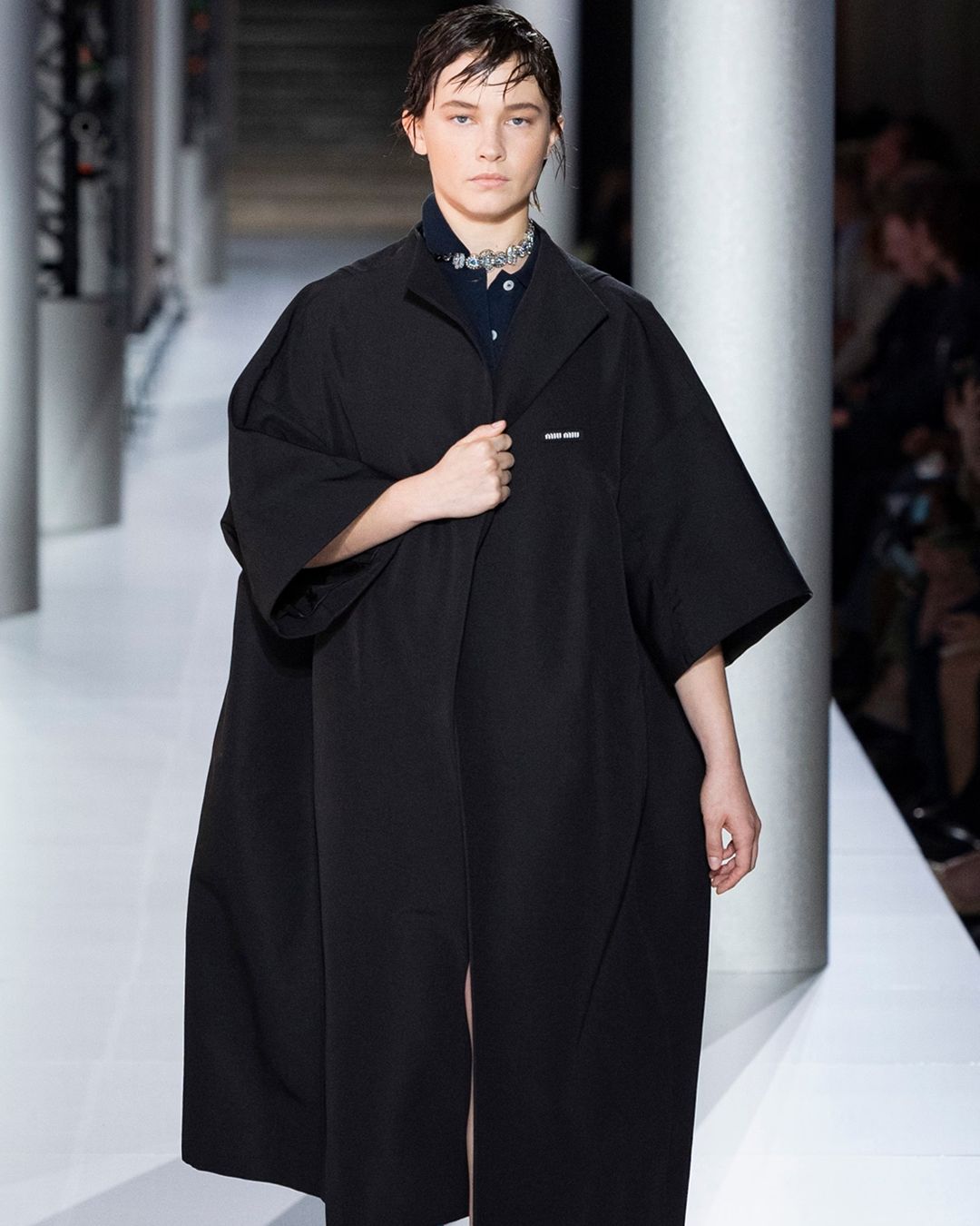 Miu Miu clocked off work and got caught in the rain for SS24