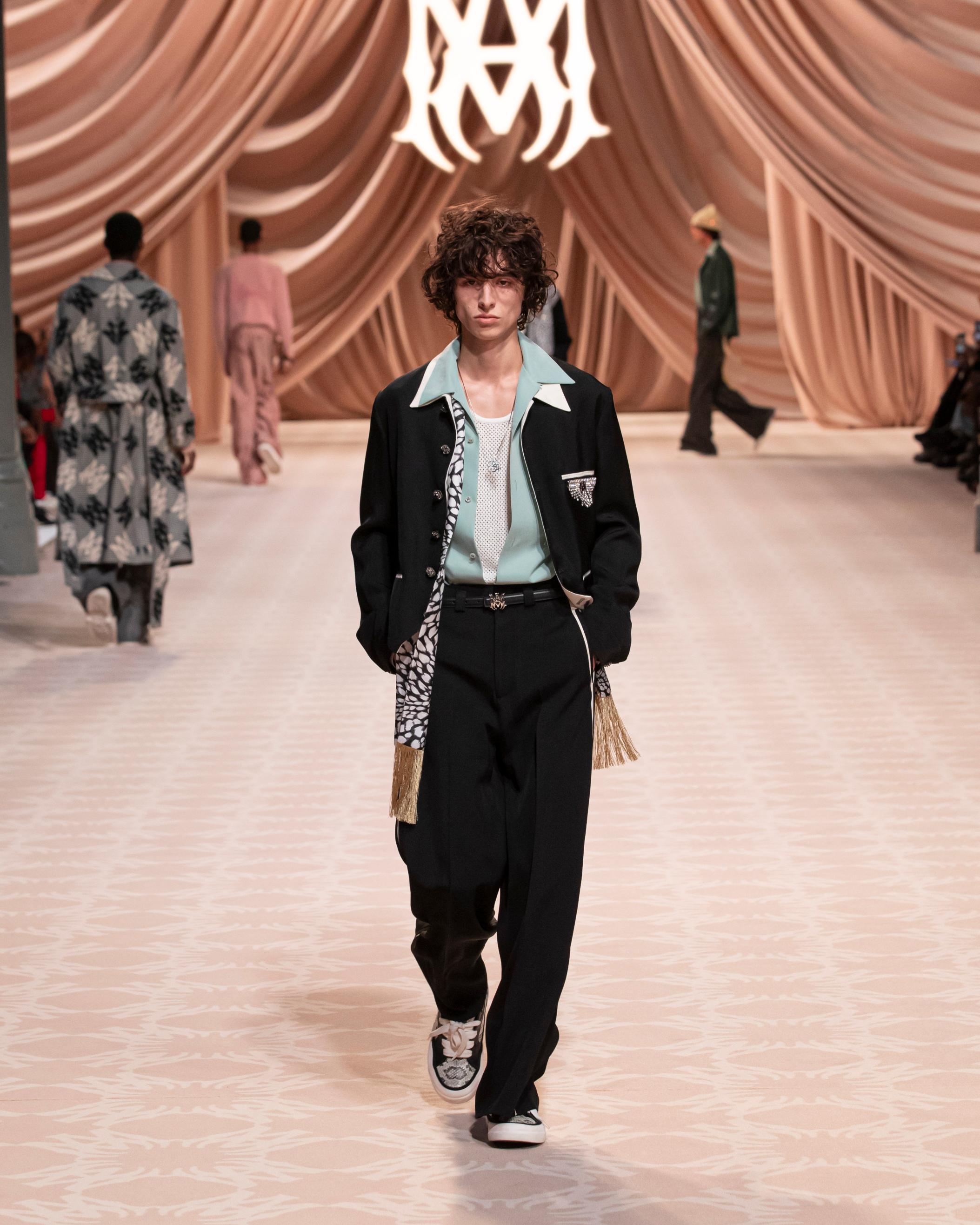 Tucked-in scarves and a whole lot of bling: key pieces from AMIRI’s Fall/Winter 2024 collection