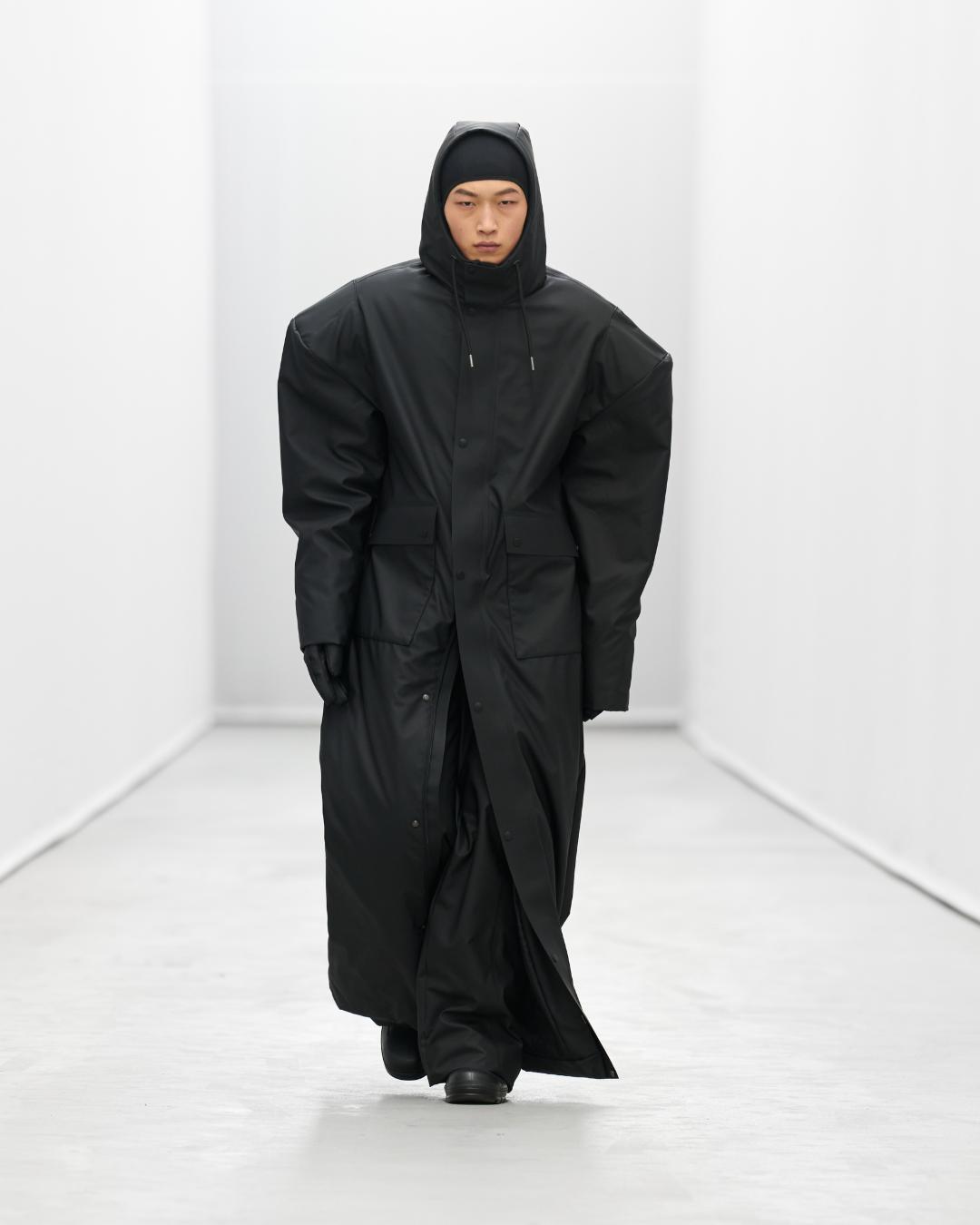 Rains threw a runway show at their new office