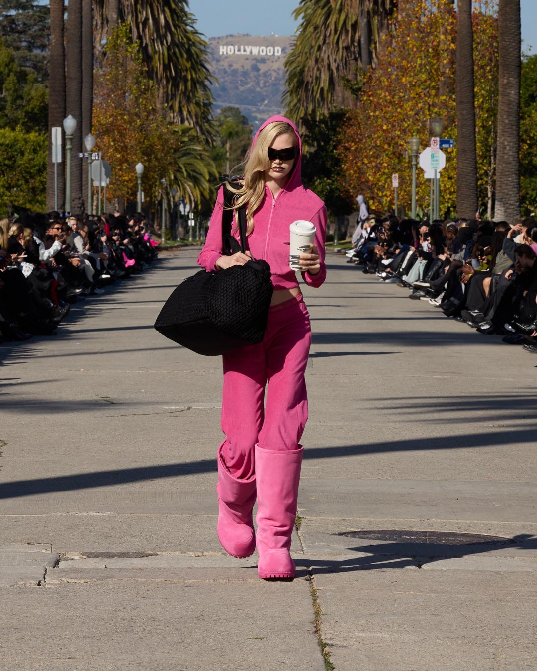 Balenciaga Fall 24: Erewhon coffee cups, prosthetic duck lips, haute leggings & more key pieces