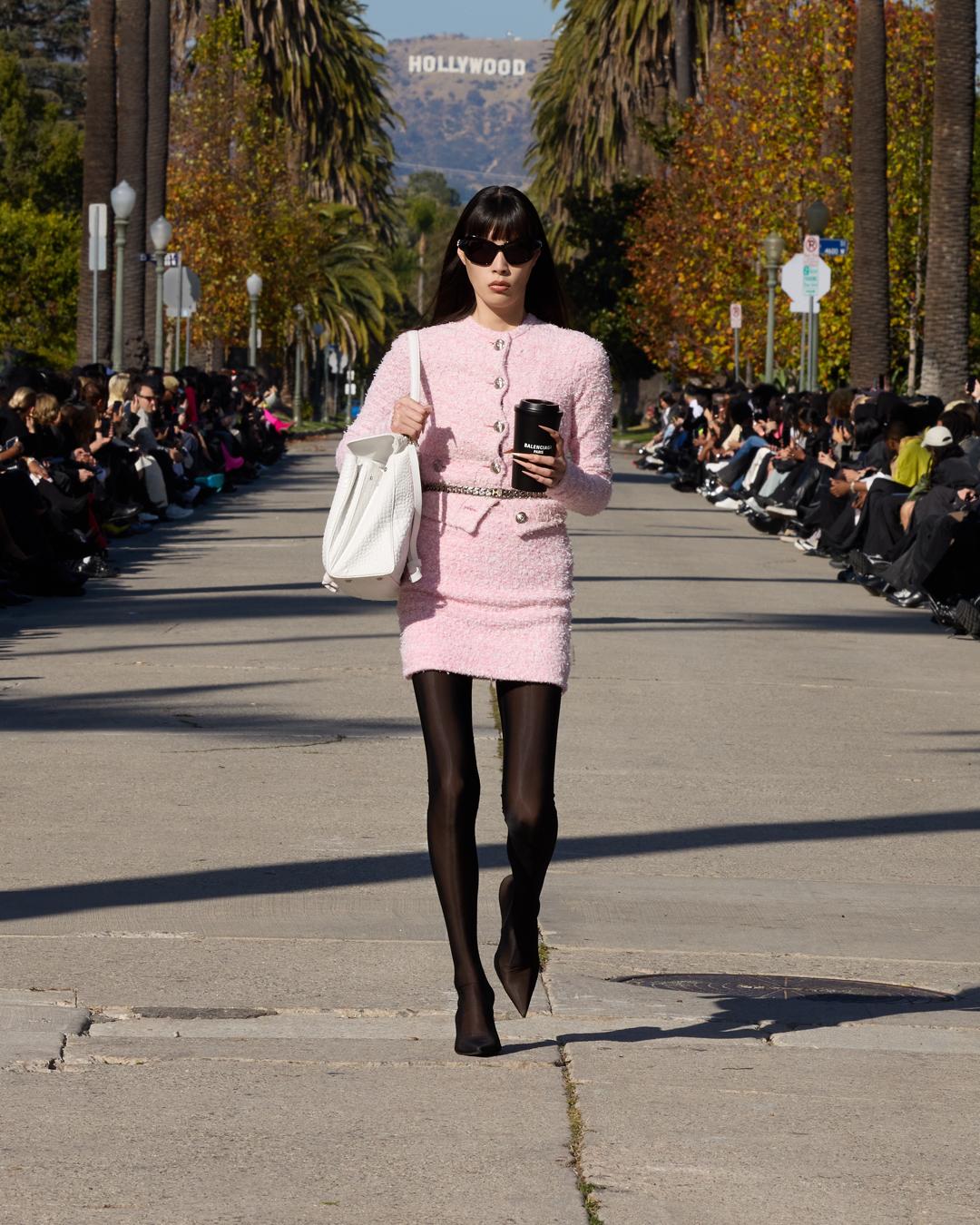 Balenciaga Fall 24: Erewhon coffee cups, prosthetic duck lips, haute leggings & more key pieces
