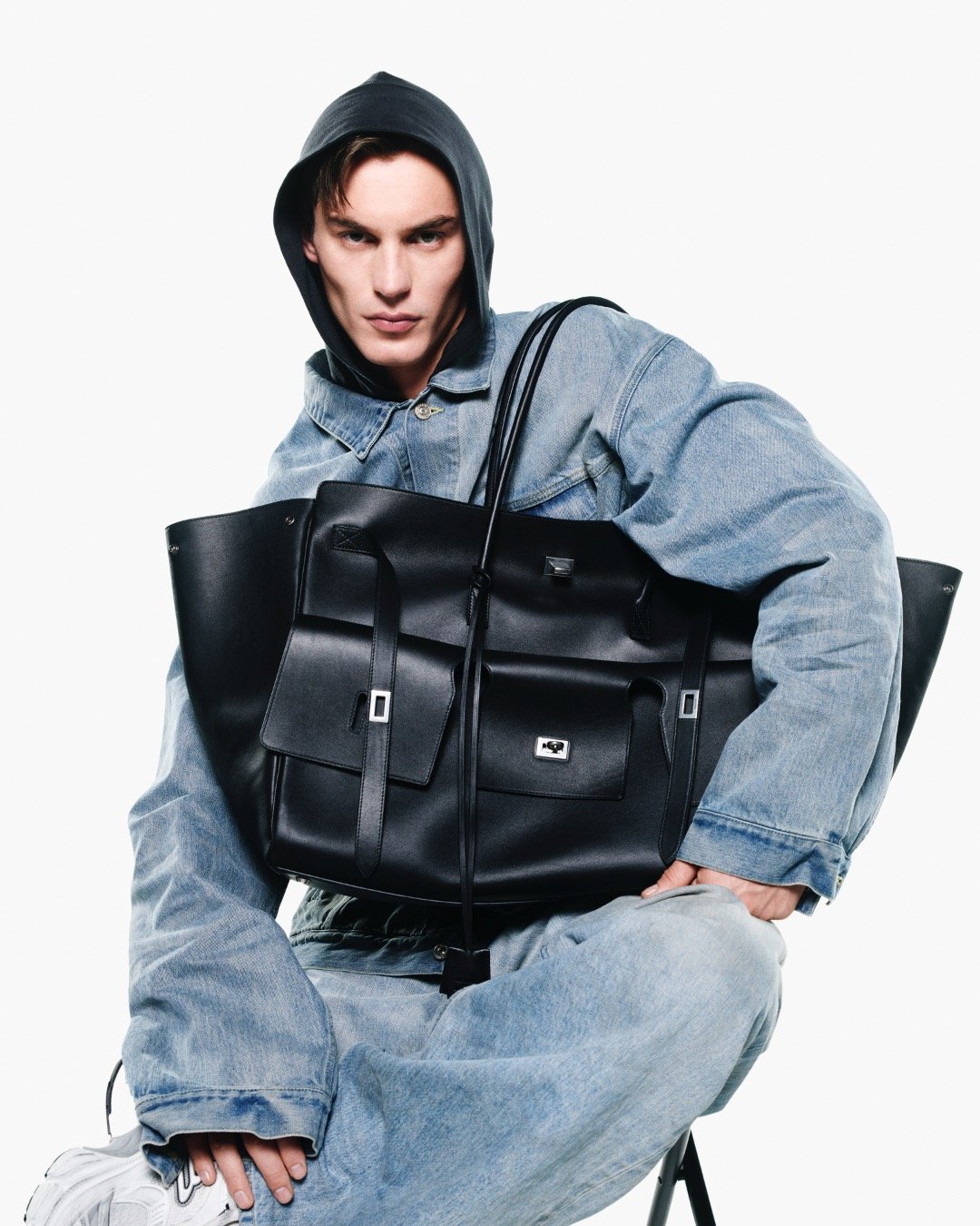 Kate Moss, Juyeon, and Kit Butler star in Balenciaga’s new Bel Air Bag campaign