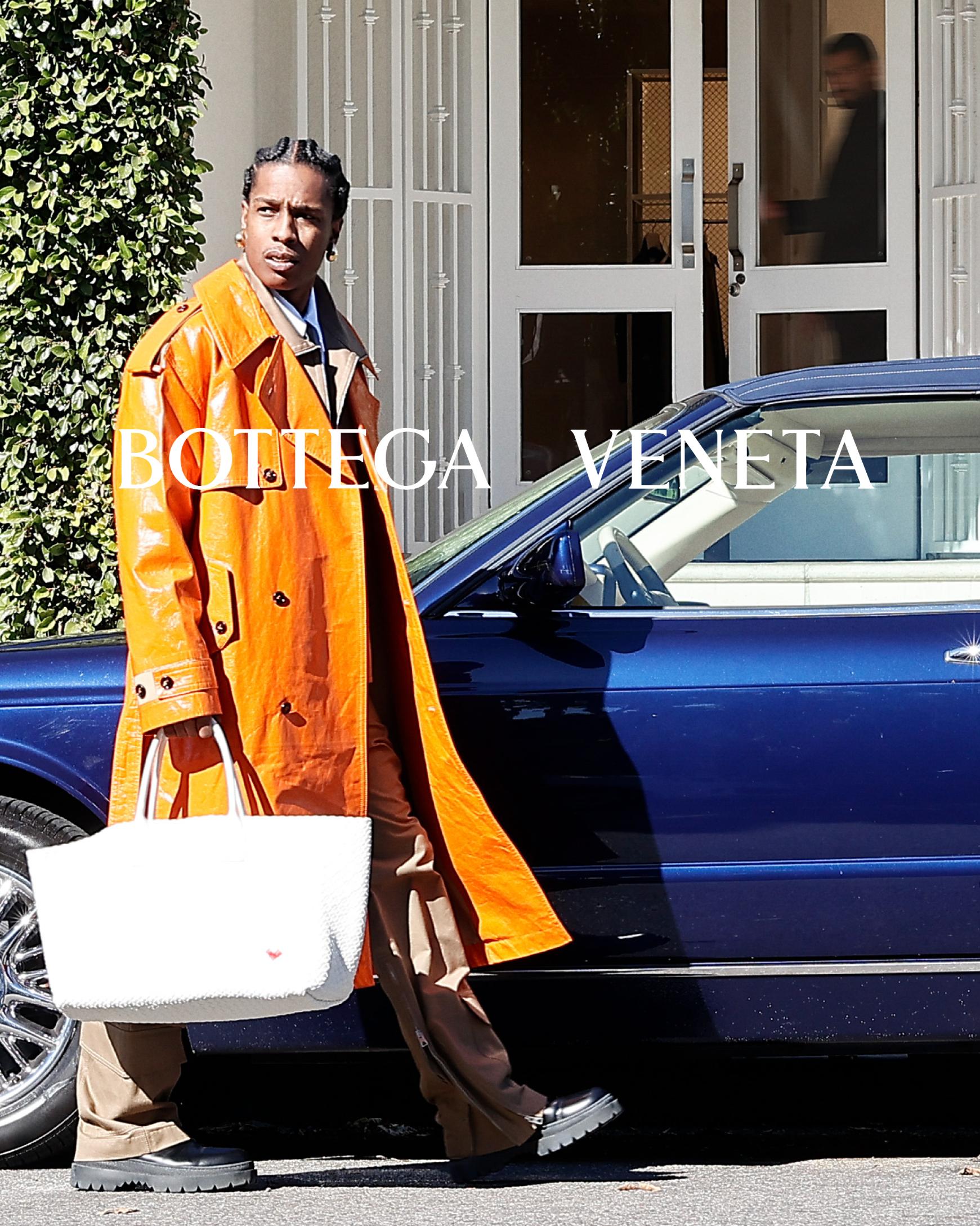 A$AP Rocky takes his Bottega Veneta Andiamo Bag for a walk in LA