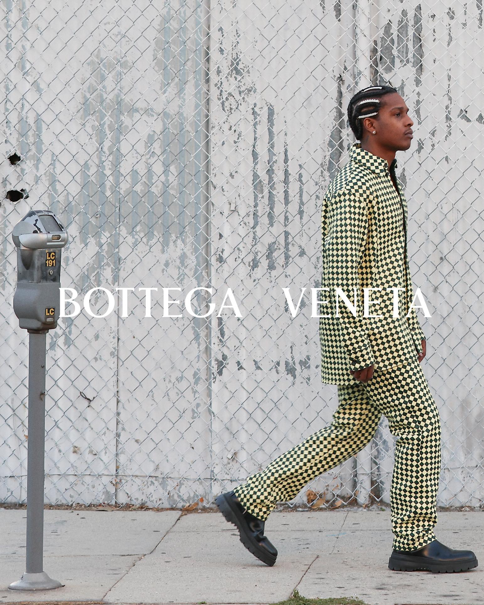 A$AP Rocky takes his Bottega Veneta Andiamo Bag for a walk in LA