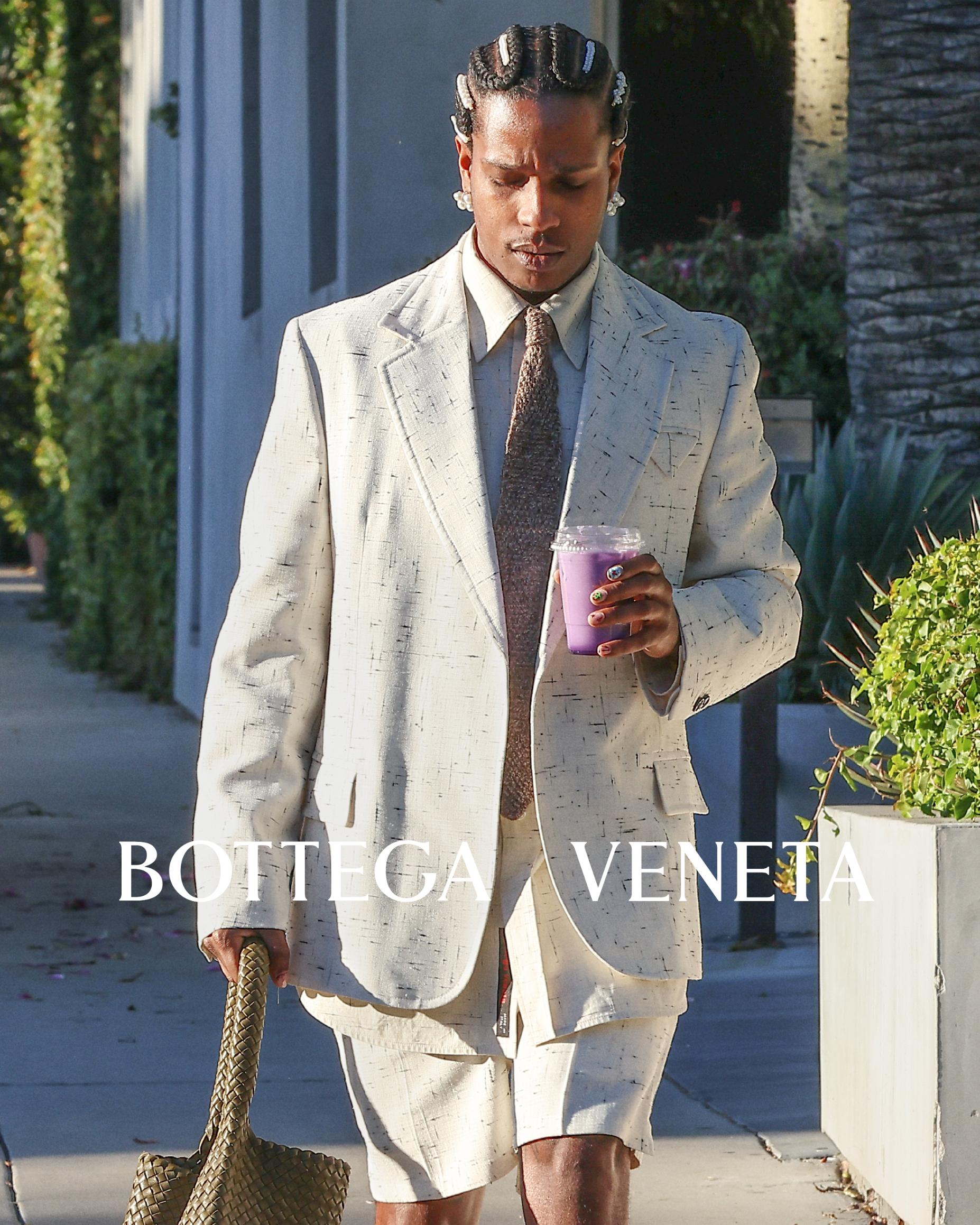 A$AP Rocky takes his Bottega Veneta Andiamo Bag for a walk in LA