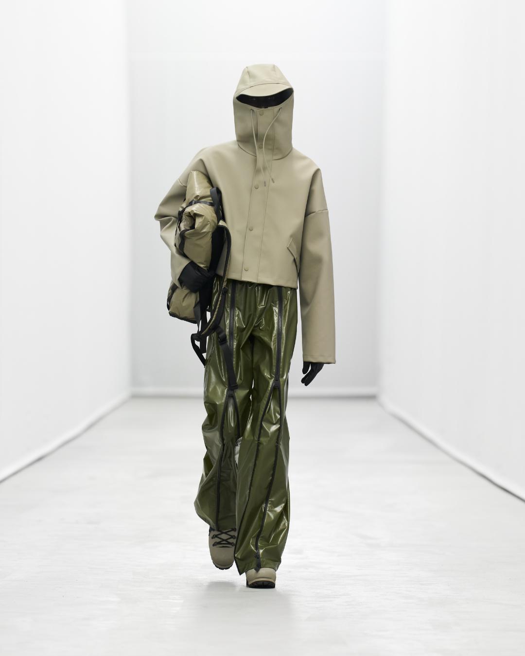 Rains threw a runway show at their new office