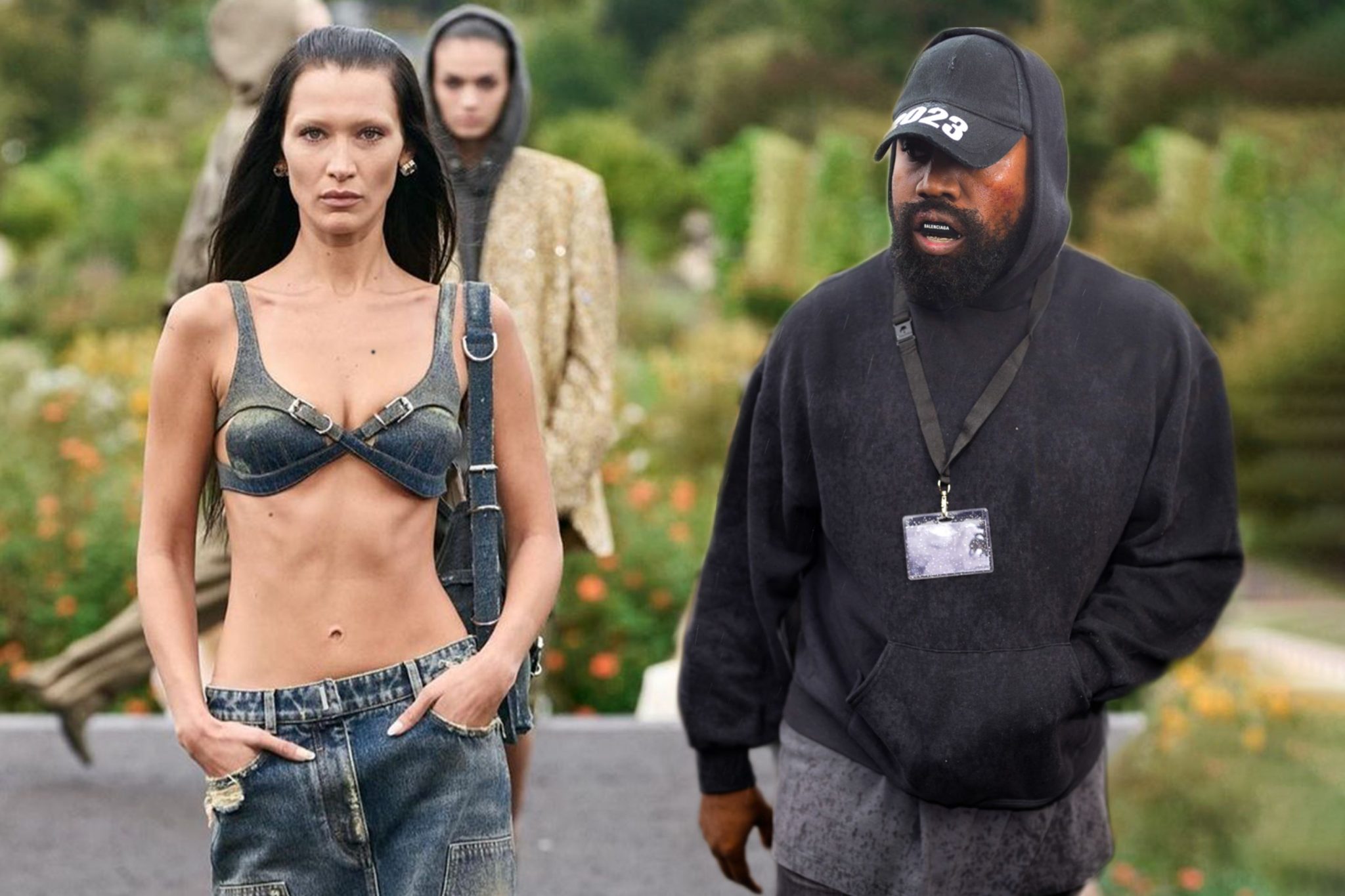 YE BRUISED UP & BELLA IN DOUBLE DENIM: KEY TAKEAWAYS FROM GIVENCHY SS23