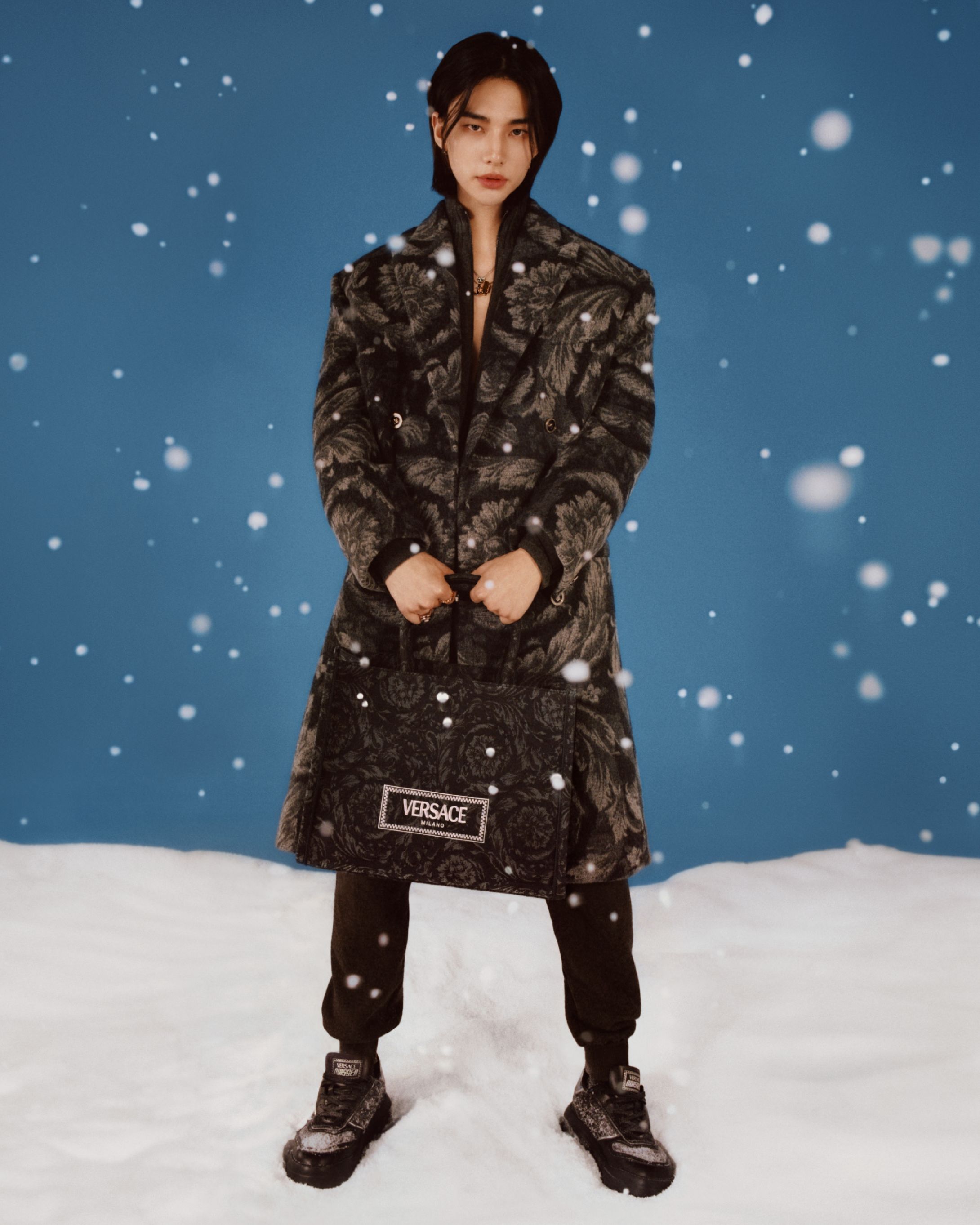 Unwrap your Versace gift this Holiday season with Hyunjin and Amelia Gray