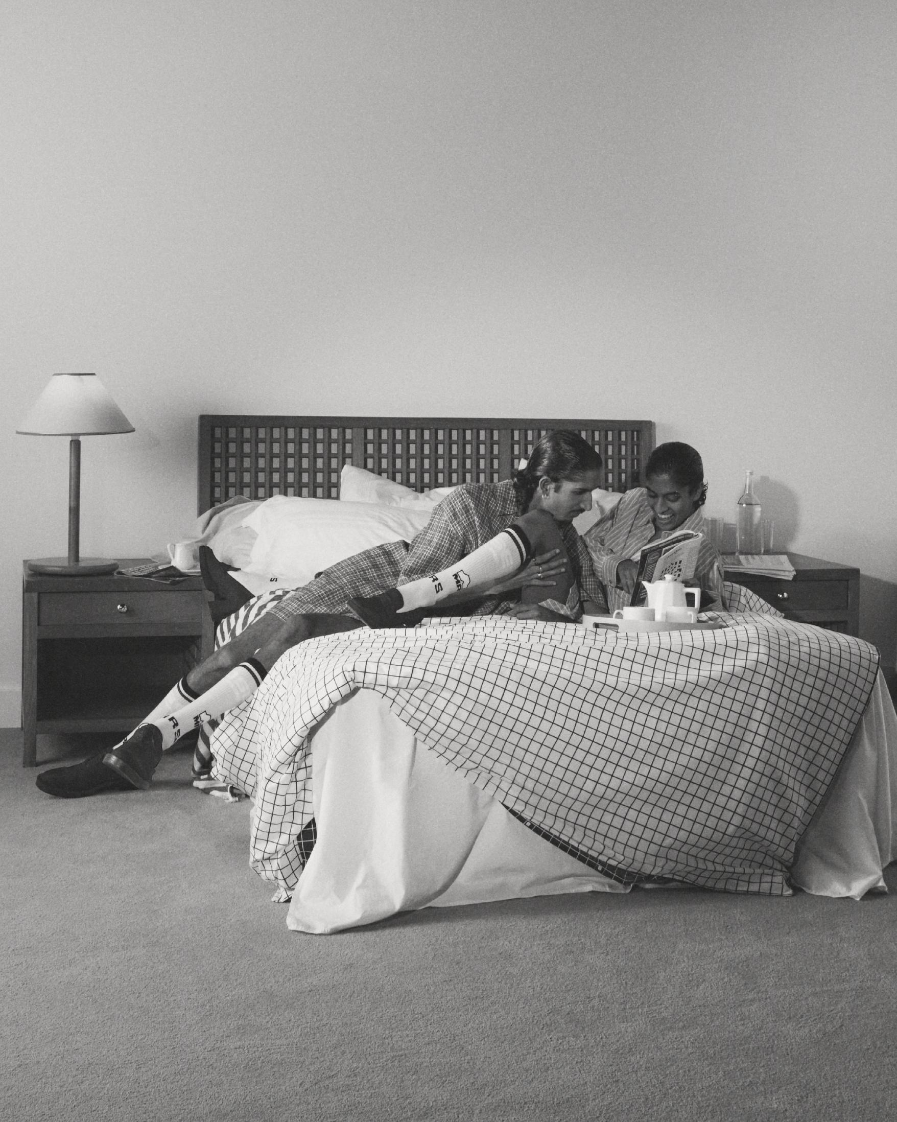 Martine Rose is cozying up in bed with Clarks
