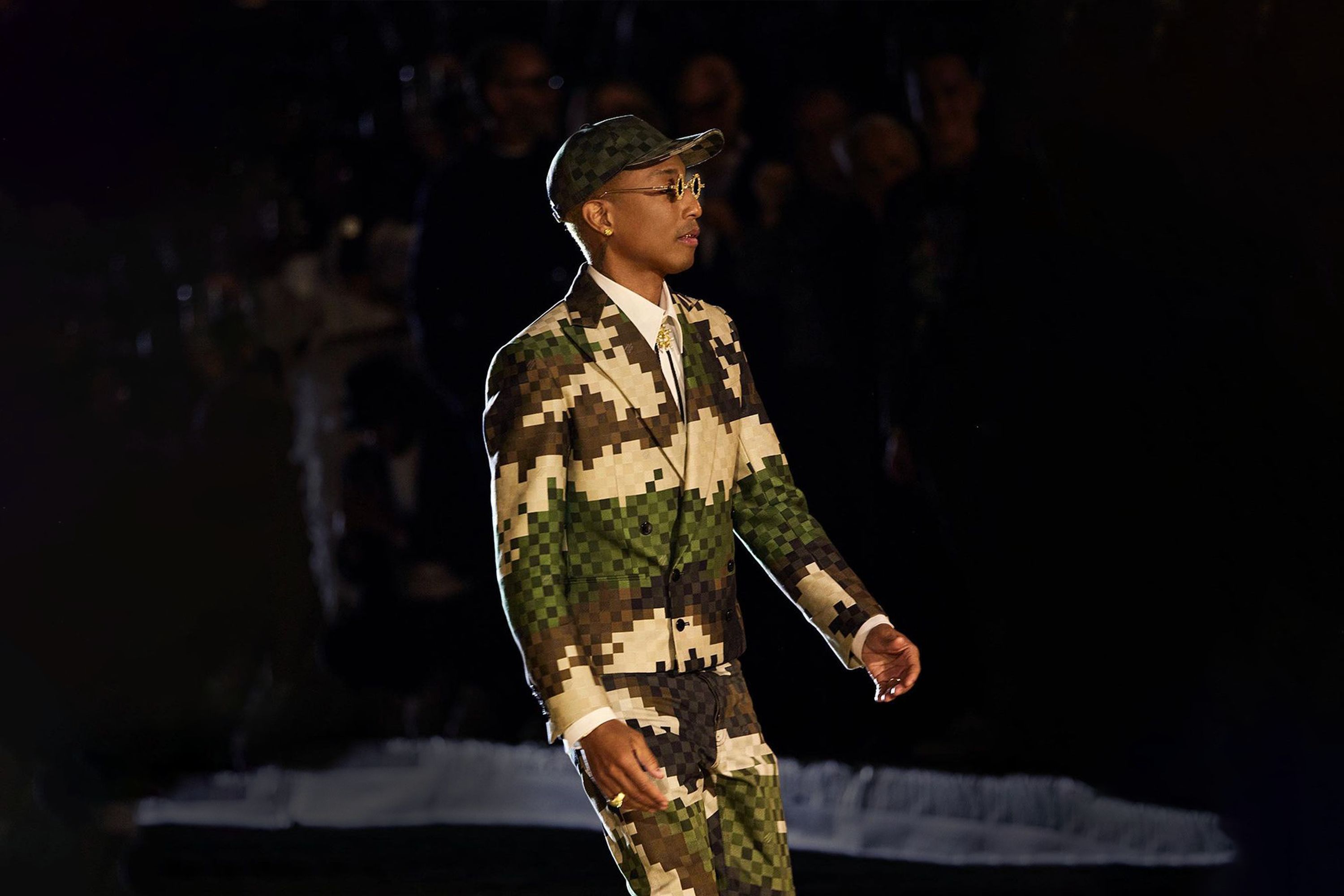 Pharrell Louis Vuitton Camo Damier Suit