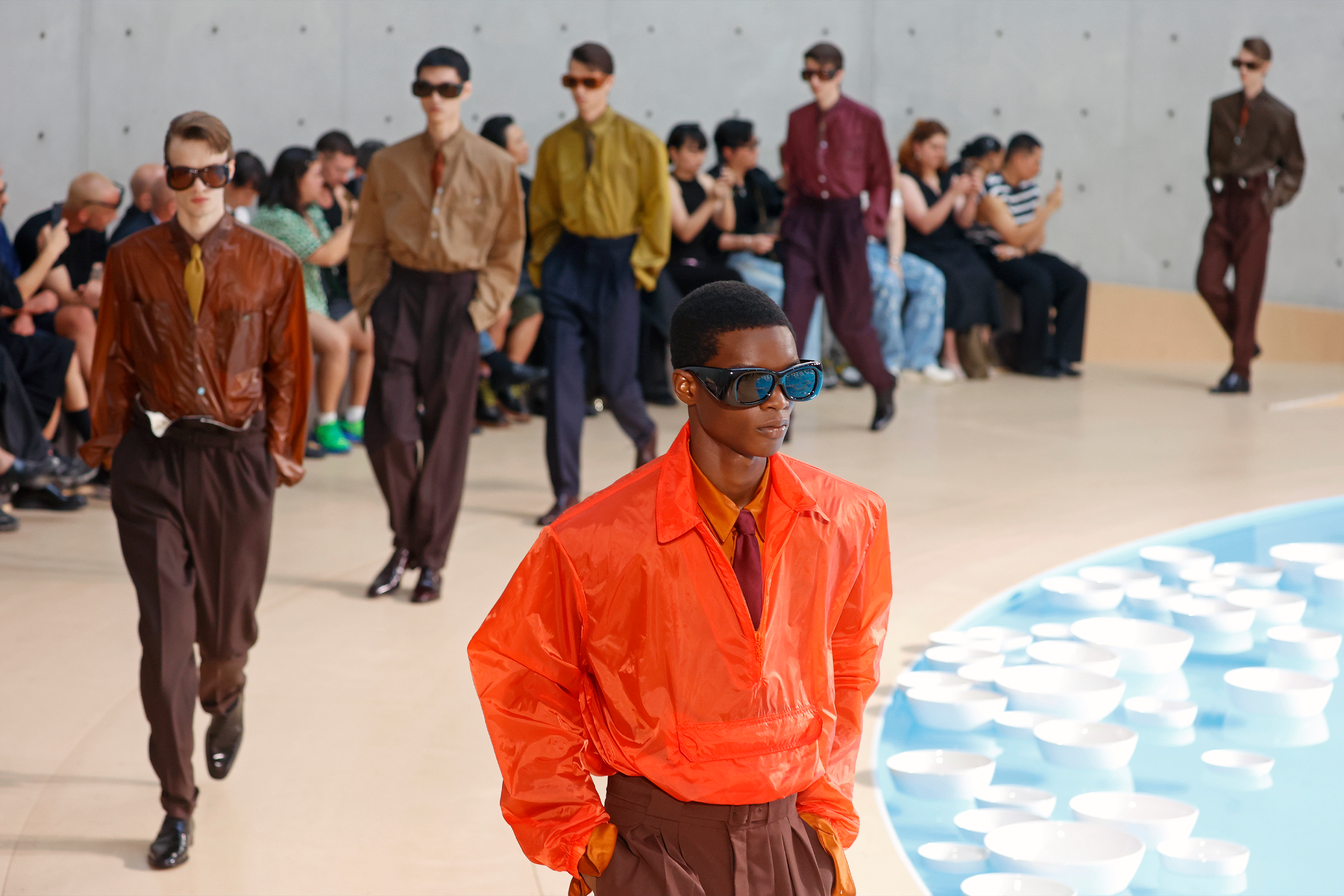 Saint Laurent kept that tie tucked for SS26