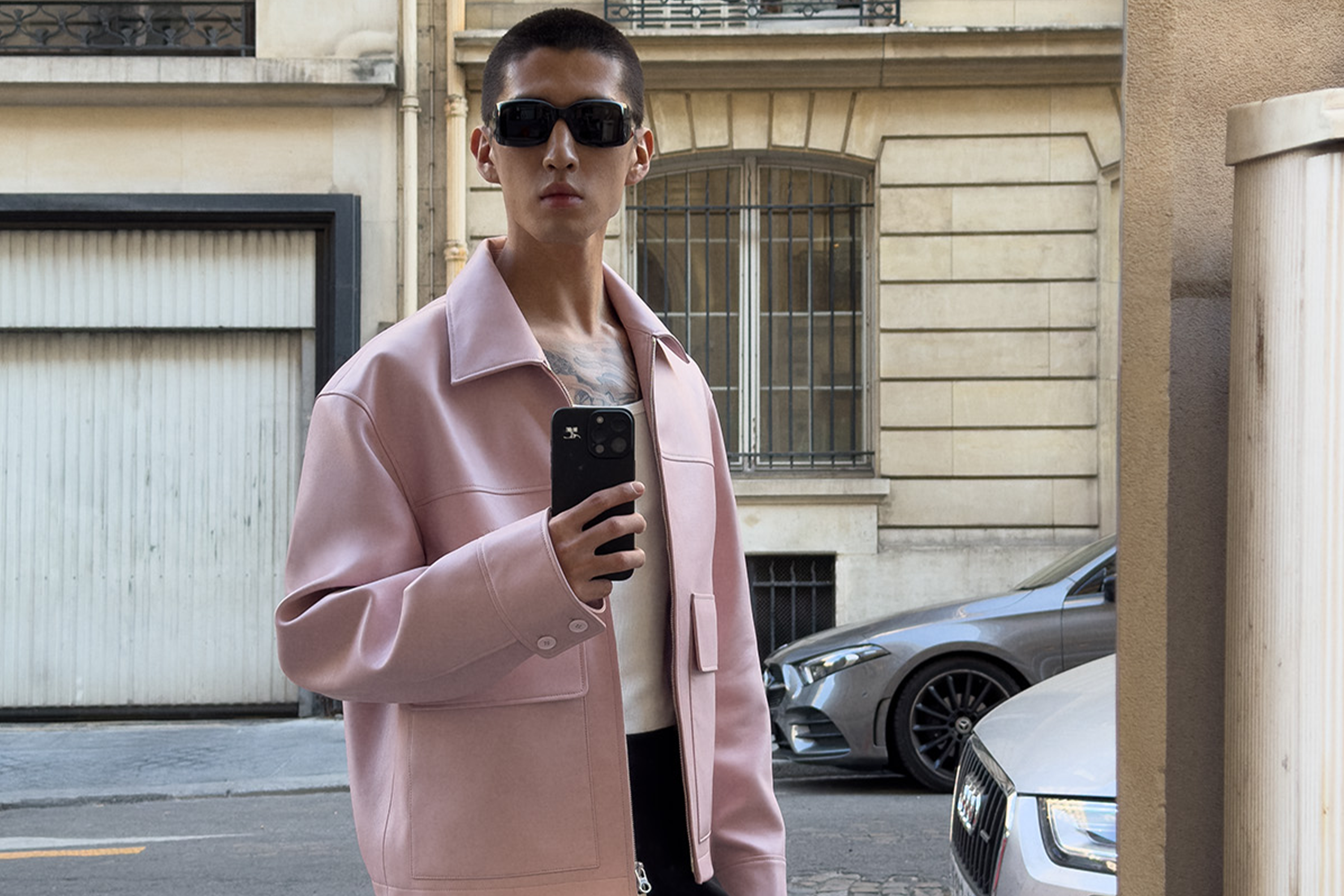 Mirror selfies, that’s the whole Courréges Pre-SS26 campaign