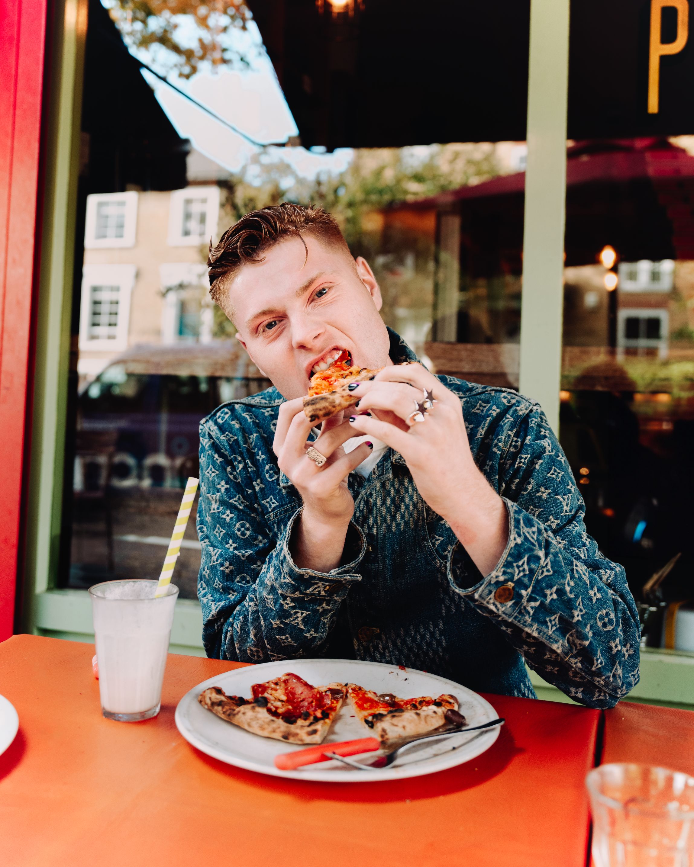 Gully Guy Leo FoundationFM Louis Vuitton Nigo Denim Jacket Pizza Restaurant North East London