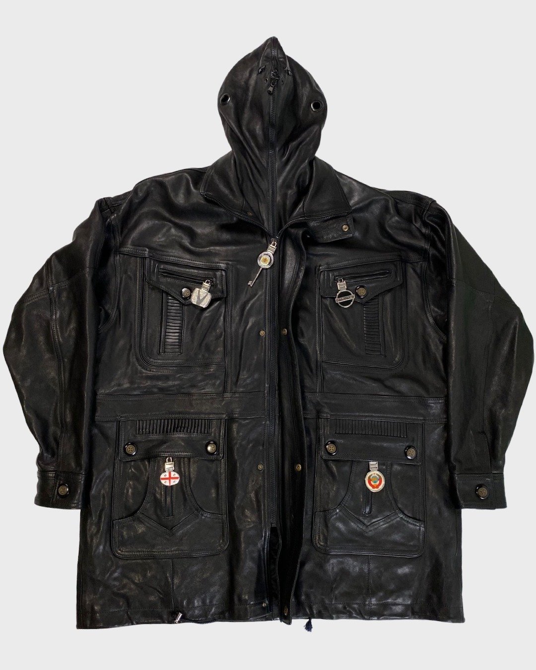 VETEMENTS Gimp Mask Leather Jacket Demna