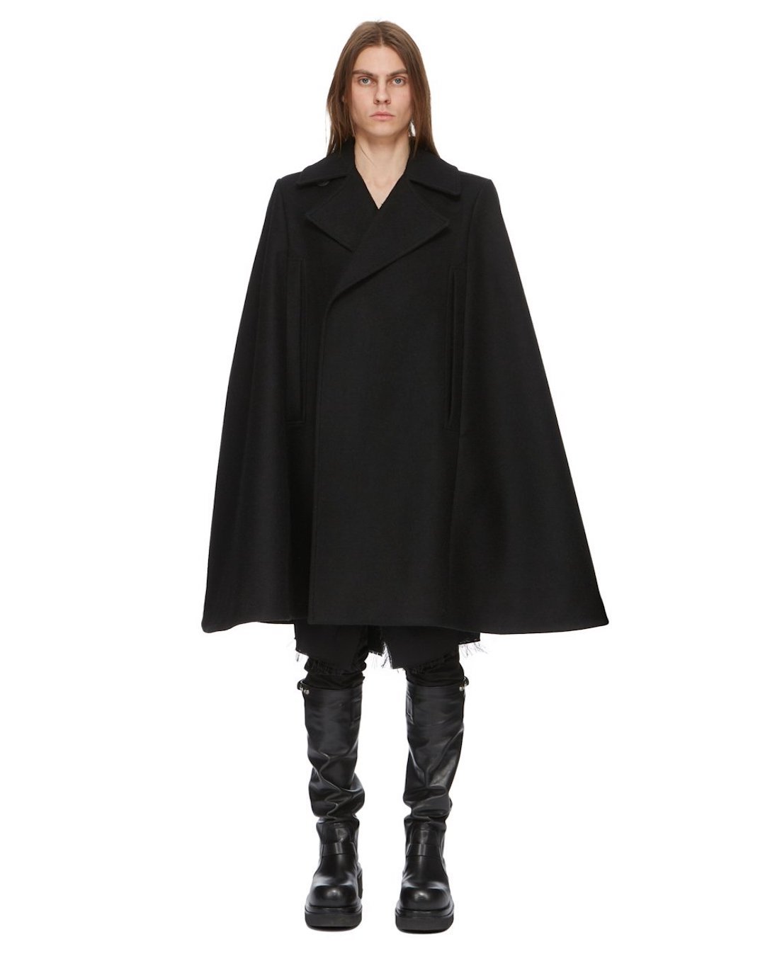 Rick Owens FW23 Luxor Cape Coat Black