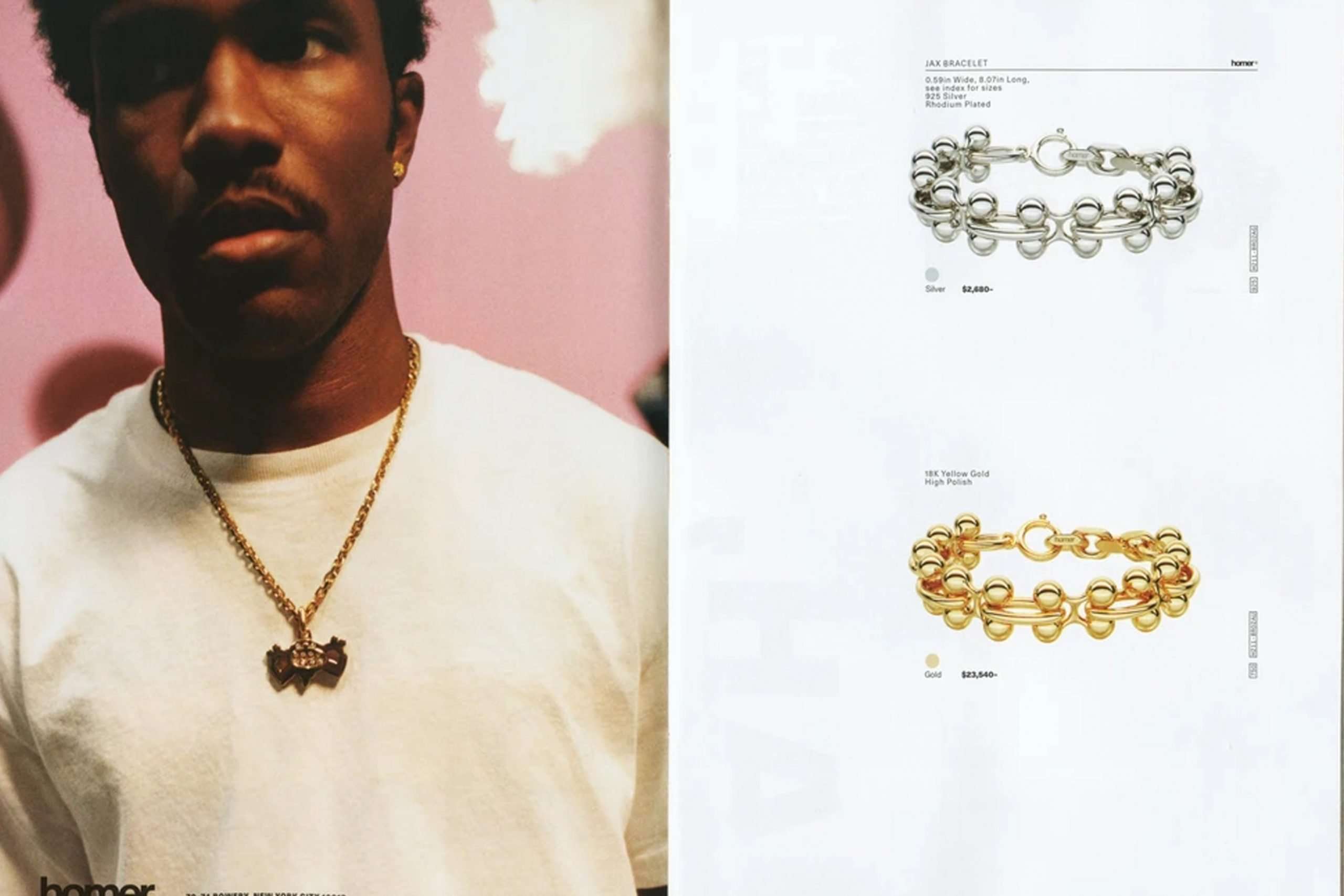FRANK OCEAN WANTS US DRIPPING IN DIAMONDS