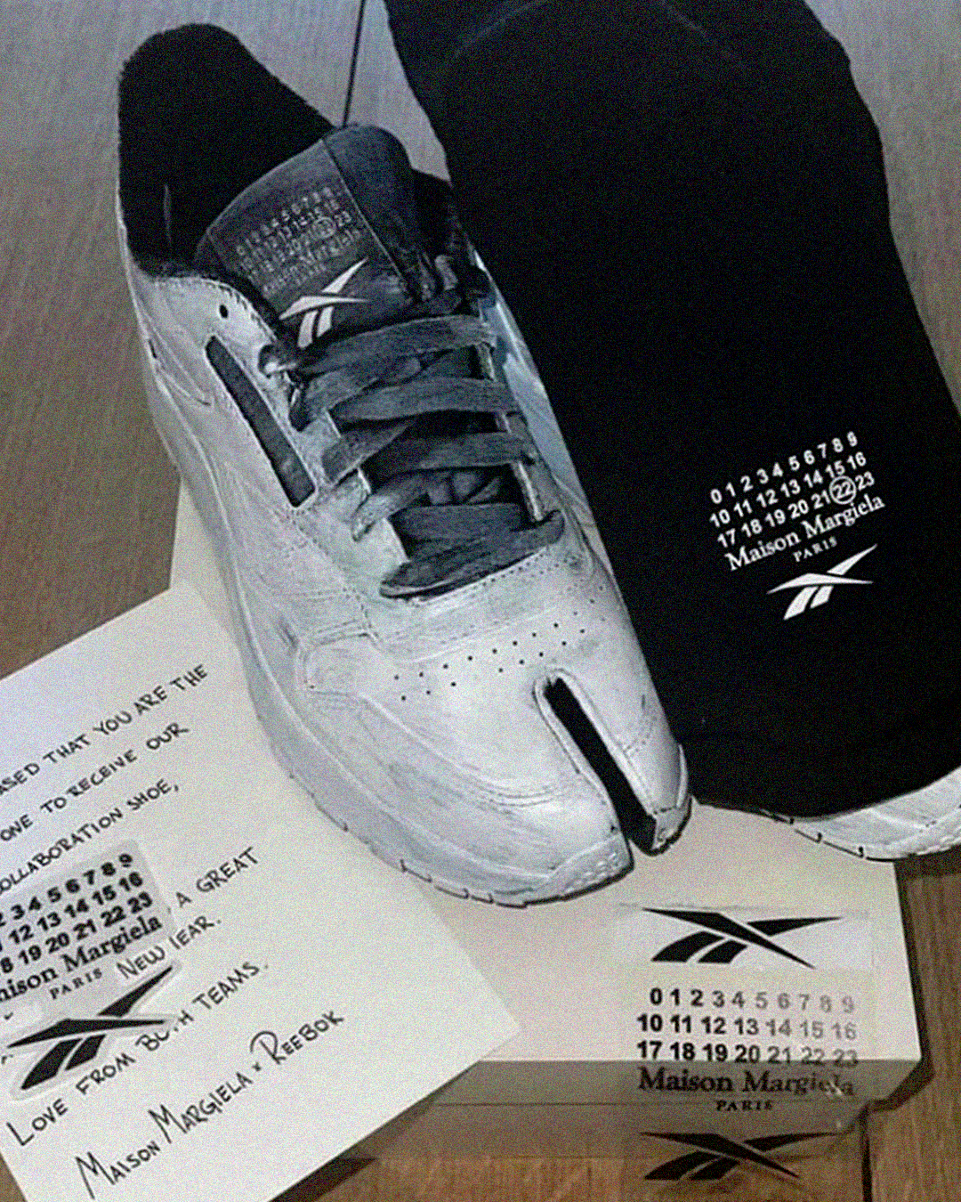 KIM KARDASHIAN TEASES UPCOMING REEBOK X MAISON MARGIELA SNEAKER