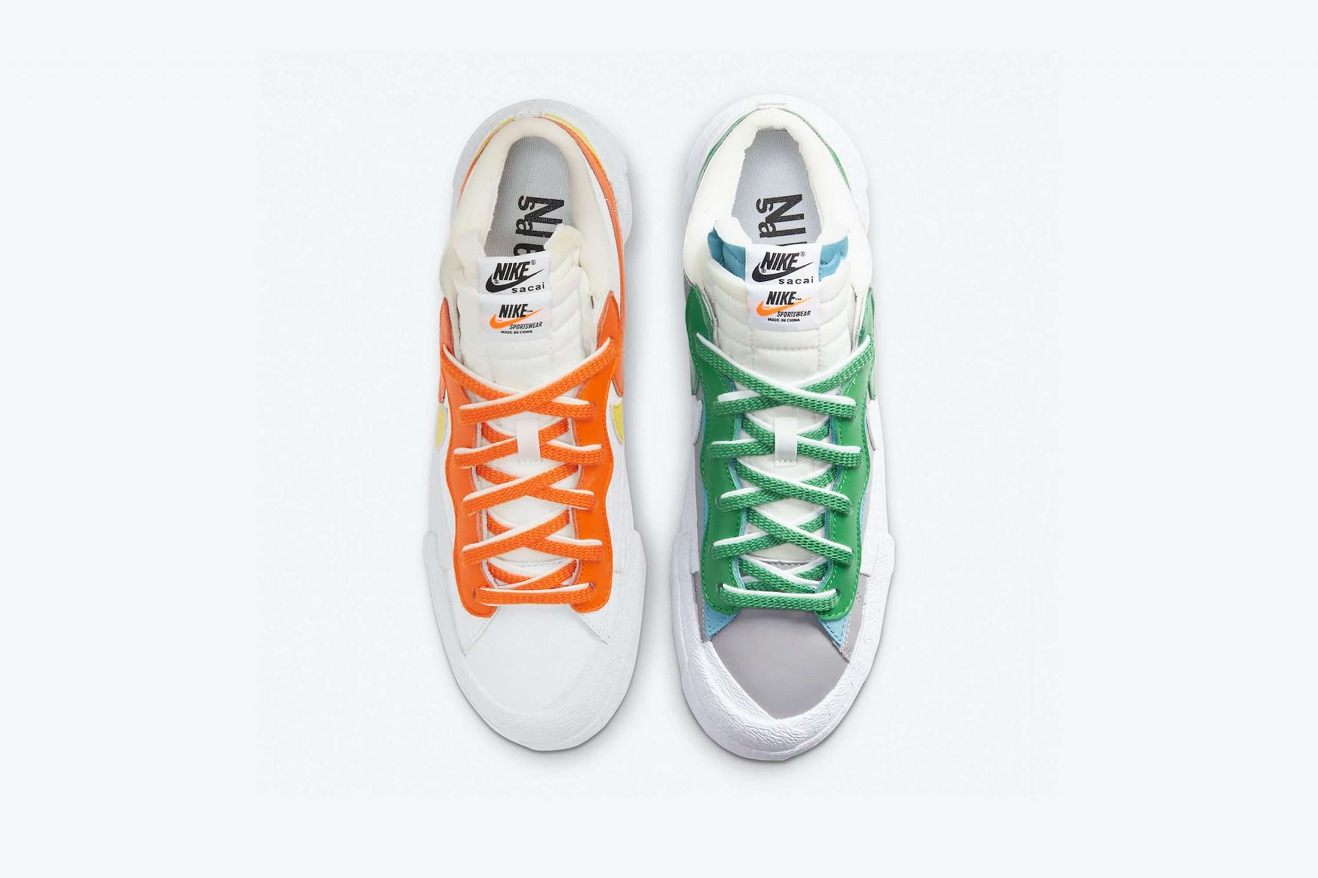 SACAI CHOP DOWN THE NIKE BLAZER TO A LOW CONFIGURATION