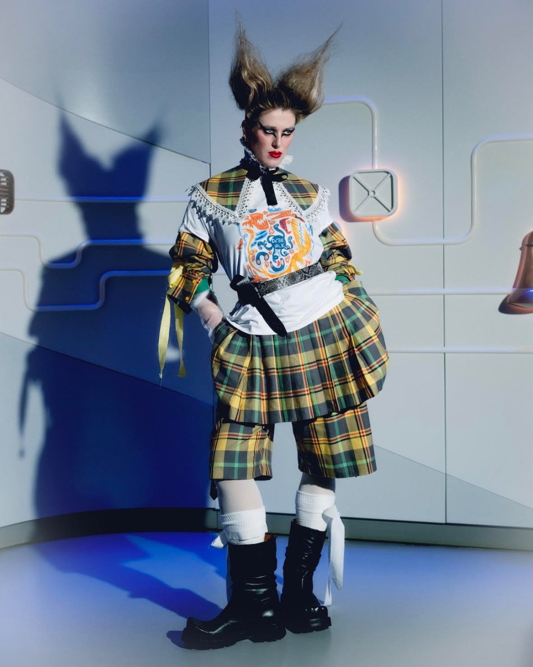 Honor Swinton Byrne is the face of Charles Jeffrey LOVERBOY x Johnnie Walker Experience's collab