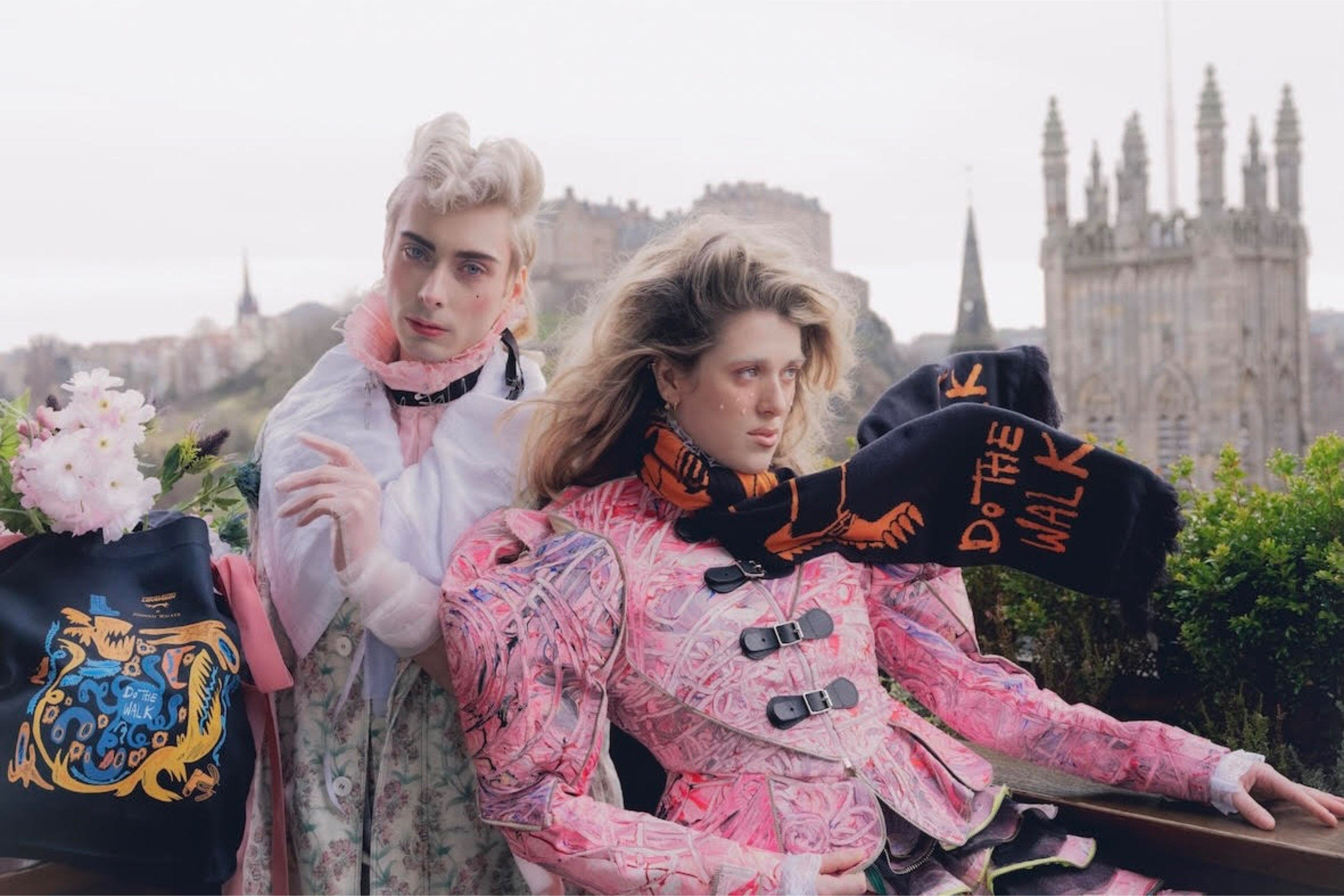 Honor Swinton Byrne is the face of Charles Jeffrey LOVERBOY x Johnnie Walker Experience's collab